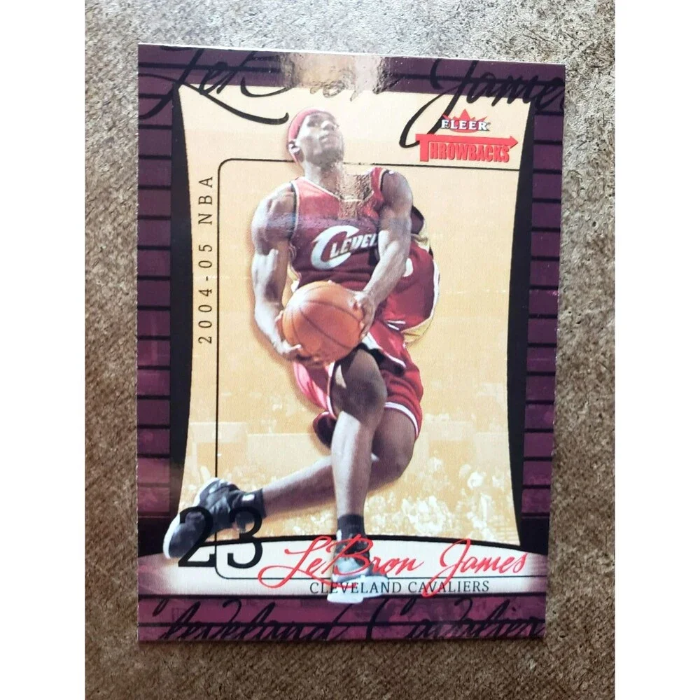 20004-2005 Fleer LEBRON JAMES THROWBACKS NBA Trading Card 23 CLEVELAND CAVALIERS